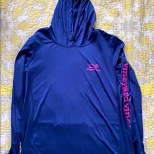 Vineyard Vines Performance Long Sleeve Tee w/ Hood